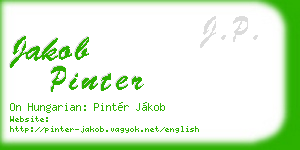 jakob pinter business card